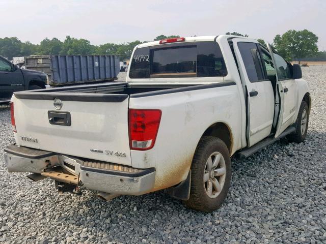 1N6BA0EC0DN314665 - 2013 NISSAN TITAN S WHITE photo 4