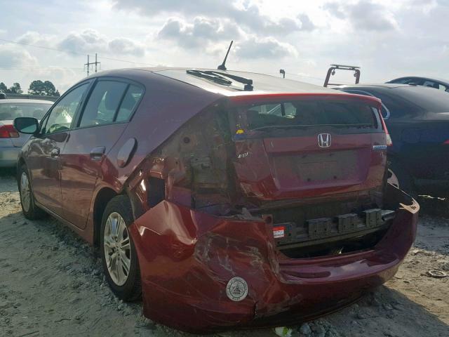 JHMZE2H74AS029852 - 2010 HONDA INSIGHT EX RED photo 3