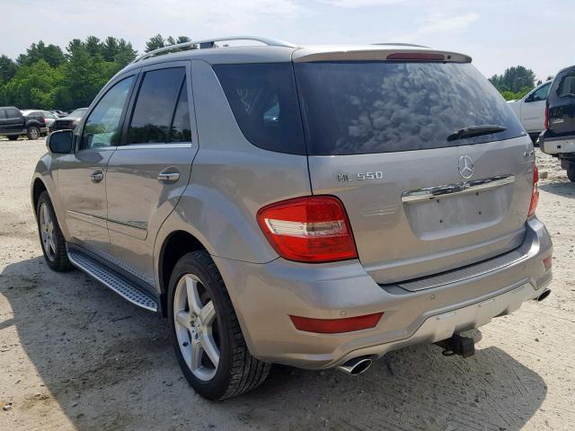 4JGBB72E49A474170 - 2009 MERCEDES-BENZ ML 550 GRAY photo 3