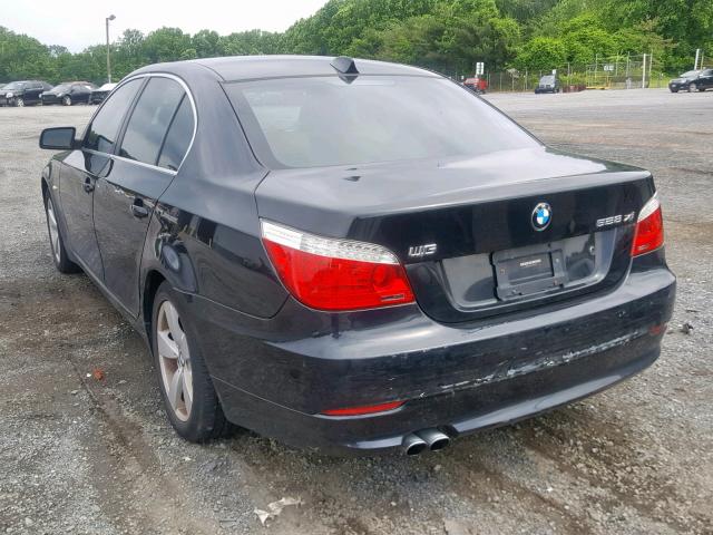 WBANV13558CZ50866 - 2008 BMW 528 XI BLACK photo 3