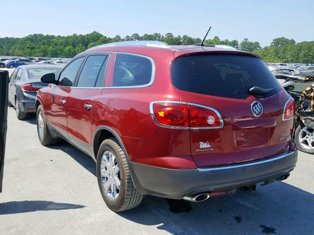 5GAER23718J244862 - 2008 BUICK ENCLAVE CX RED photo 3