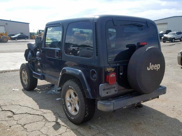 1J4FA59S6YP773805 - 2000 JEEP WRANGLER / BLACK photo 3