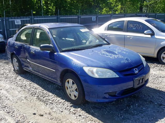 2HGES16395H588461 - 2005 HONDA CIVIC DX V BLUE photo 1