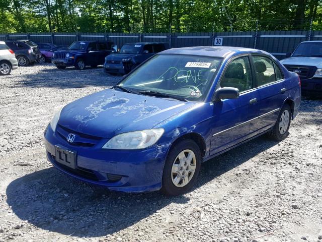 2HGES16395H588461 - 2005 HONDA CIVIC DX V BLUE photo 2