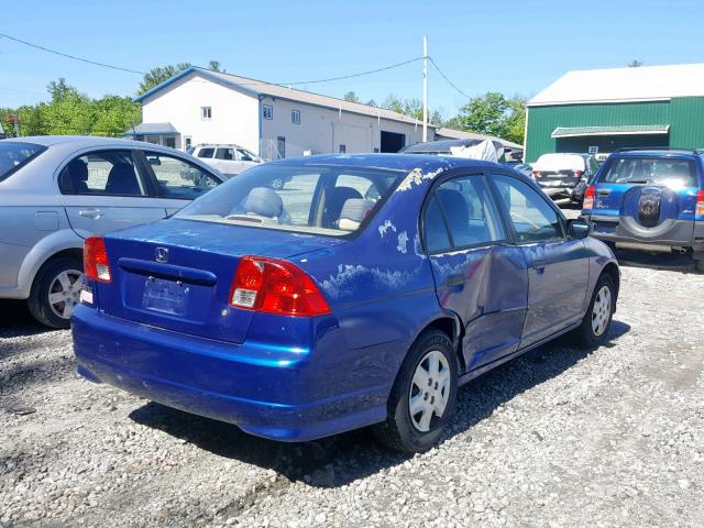 2HGES16395H588461 - 2005 HONDA CIVIC DX V BLUE photo 4