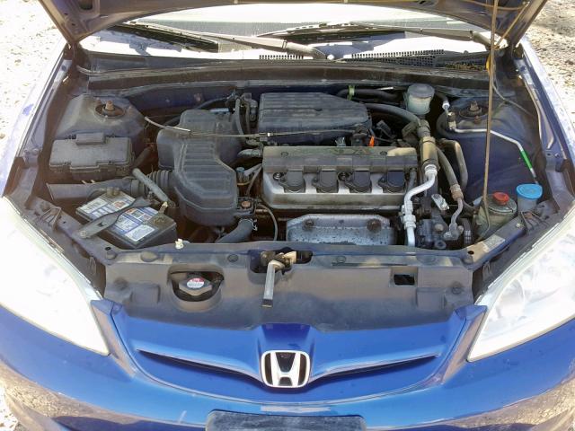 2HGES16395H588461 - 2005 HONDA CIVIC DX V BLUE photo 7