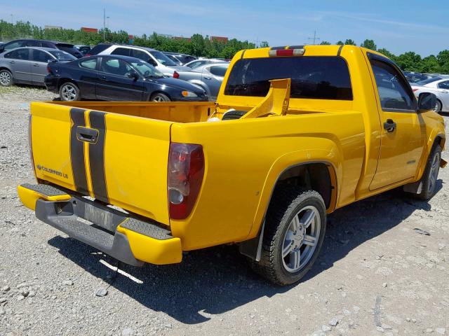 1GCCS146948180937 - 2004 CHEVROLET COLORADO YELLOW photo 4