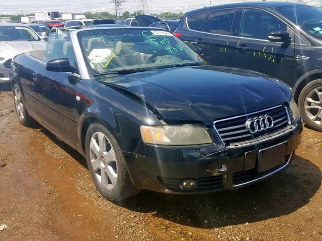 WAUAT48H23K031396 - 2003 AUDI A4 3.0 CAB BLACK photo 1