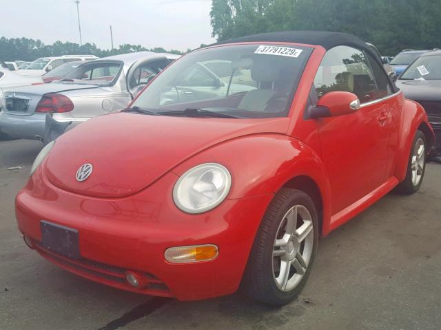 3VWCD31Y35M352286 - 2005 VOLKSWAGEN NEW BEETLE წითელი ფოტო 2