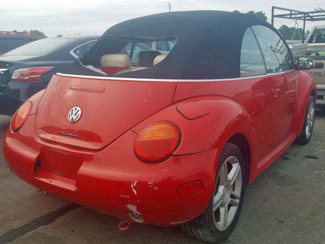 3VWCD31Y35M352286 - 2005 VOLKSWAGEN NEW BEETLE წითელი ფოტო 4