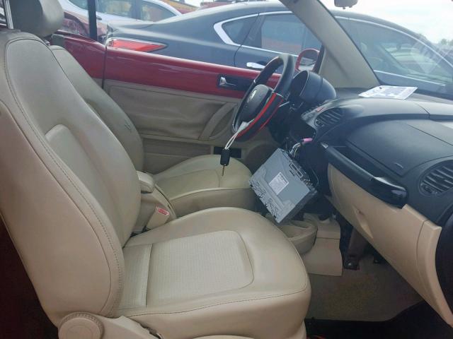 3VWCD31Y35M352286 - 2005 VOLKSWAGEN NEW BEETLE წითელი ფოტო 5