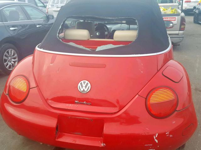 3VWCD31Y35M352286 - 2005 VOLKSWAGEN NEW BEETLE წითელი ფოტო 9
