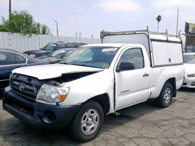 5TENX22N09Z663121 - 2009 TOYOTA TACOMA WHITE photo 2