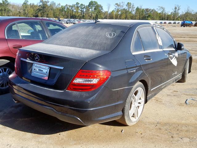 WDDGF4HB3DR271703 - 2013 MERCEDES-BENZ C 250 BLACK photo 4