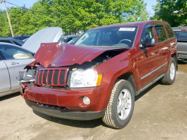 1J8GR48K87C687277 - 2007 JEEP GRAND CHER BURGUNDY photo 2