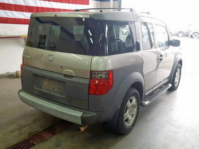 5J6YH28554L024543 - 2004 HONDA ELEMENT EX GRAY photo 4