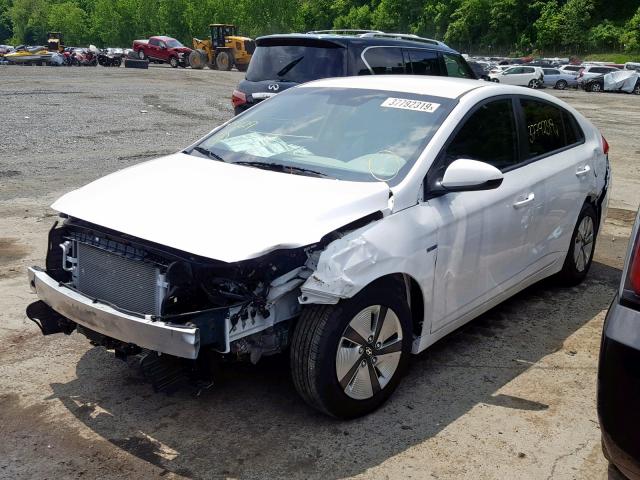 KMHC65LC3KU110739 - 2019 HYUNDAI IONIQ BLUE WHITE photo 2