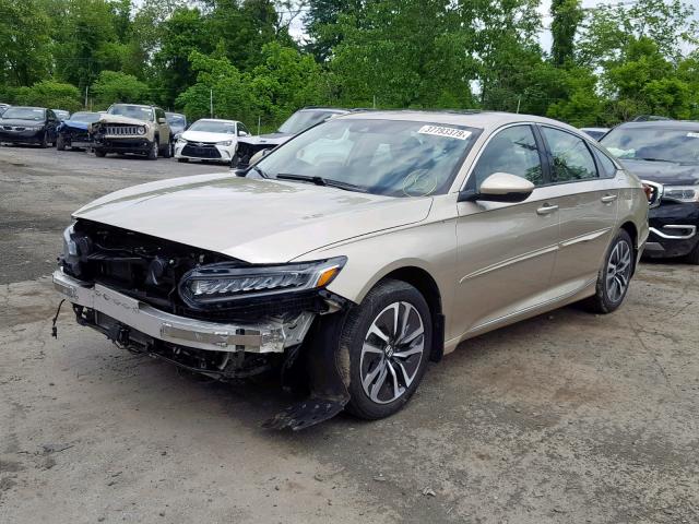 1HGCV3F92KA001025 - 2019 HONDA ACCORD HYB GOLD photo 2