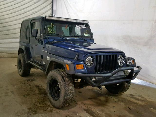 1J4FA29P11P343051 - 2001 JEEP WRANGLER / BLUE photo 1