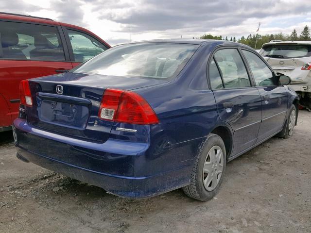 2HGES163X5H010580 - 2005 HONDA CIVIC DX V BLUE photo 4