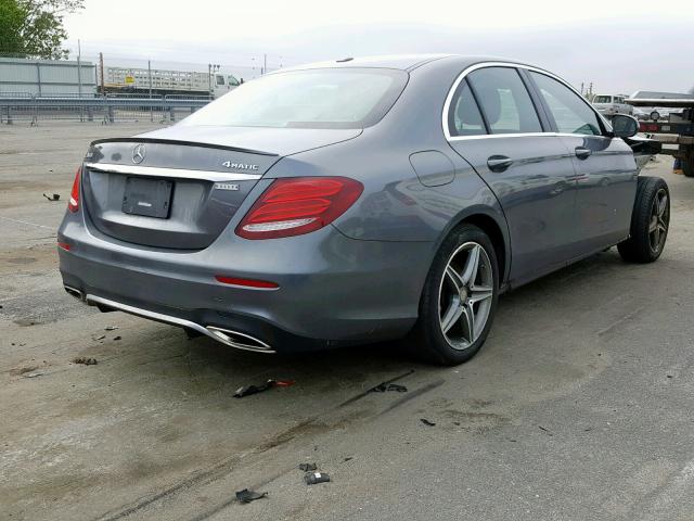 WDDZF4KB4HA086520 - 2017 MERCEDES-BENZ E 300 4MAT GRAY photo 4