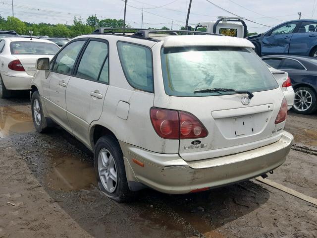 JT6HF10U3X0058759 - 1999 LEXUS RX 300 WHITE photo 3