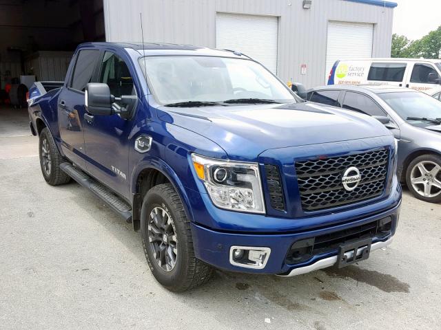 1N6AA1E53HN540837 - 2017 NISSAN TITAN SV BLUE photo 1