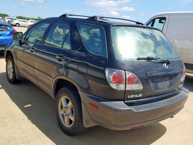 JTJHF10UX20251635 - 2002 LEXUS RX 300 BLACK photo 3