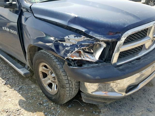 1C6RD6FK8CS200325 - 2012 DODGE RAM 1500 S BLUE photo 9