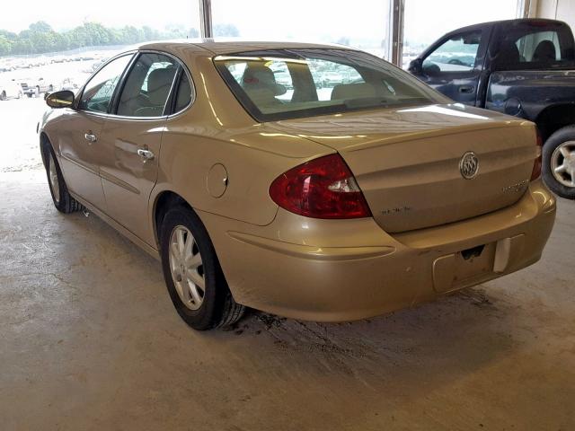 2G4WD532051255389 - 2005 BUICK LACROSSE C GOLD photo 3