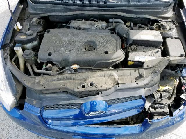 KMHCN35C27U007436 - 2007 HYUNDAI ACCENT BAS BLUE photo 7