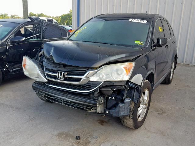 5J6RE3H70AL016785 - 2010 HONDA CR-V EXL BLACK photo 2