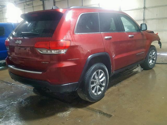 1C4RJFBG6EC273371 - 2014 JEEP GRAND CHER RED photo 4