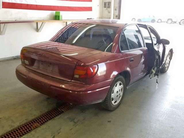 1G8ZH52882Z186301 - 2002 SATURN SL1 BURGUNDY photo 4