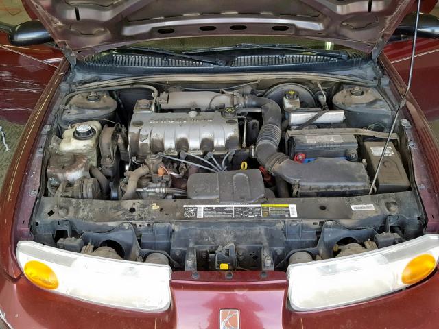 1G8ZH52882Z186301 - 2002 SATURN SL1 BURGUNDY photo 7