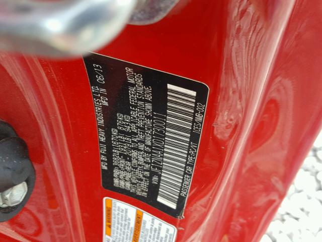 JF1ZNAA1XD1730011 - 2013 TOYOTA SCION FR-S RED photo 10
