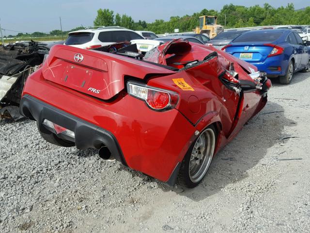 JF1ZNAA1XD1730011 - 2013 TOYOTA SCION FR-S RED photo 4