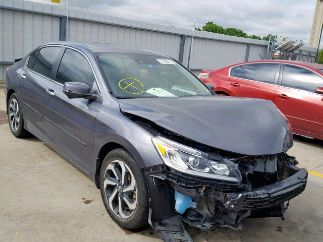 1HGCR2F91HA168127 - 2017 HONDA ACCORD EXL GRAY photo 1