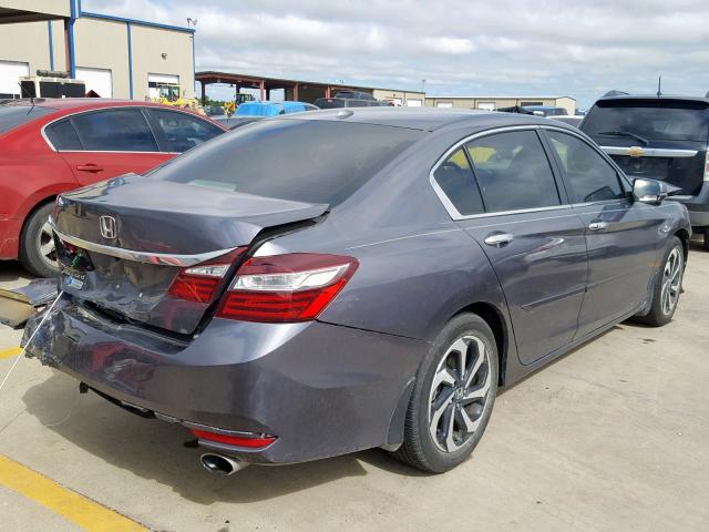 1HGCR2F91HA168127 - 2017 HONDA ACCORD EXL GRAY photo 4