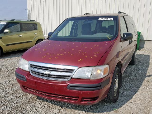 1GNDV23E55D149758 - 2005 CHEVROLET VENTURE LS MAROON photo 2