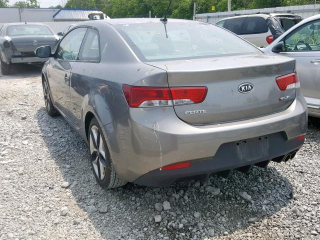 KNAFW6A39A5145849 - 2010 KIA FORTE SX GRAY photo 3