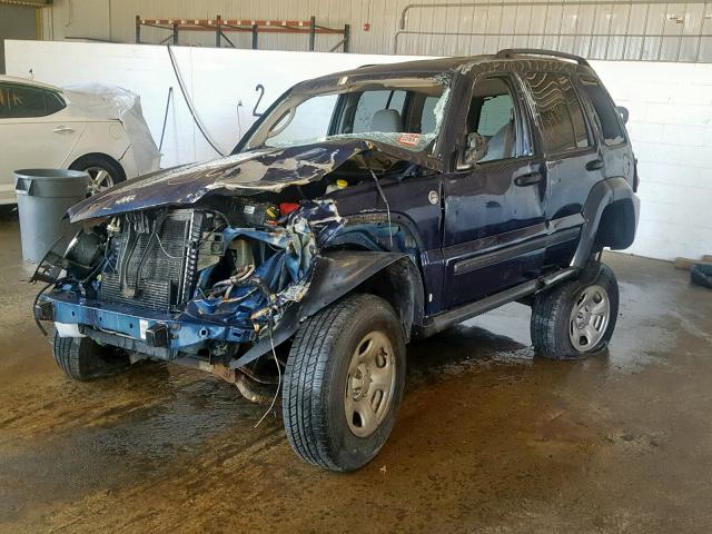 1J4GL48K66W184797 - 2006 JEEP LIBERTY SP BLUE photo 2