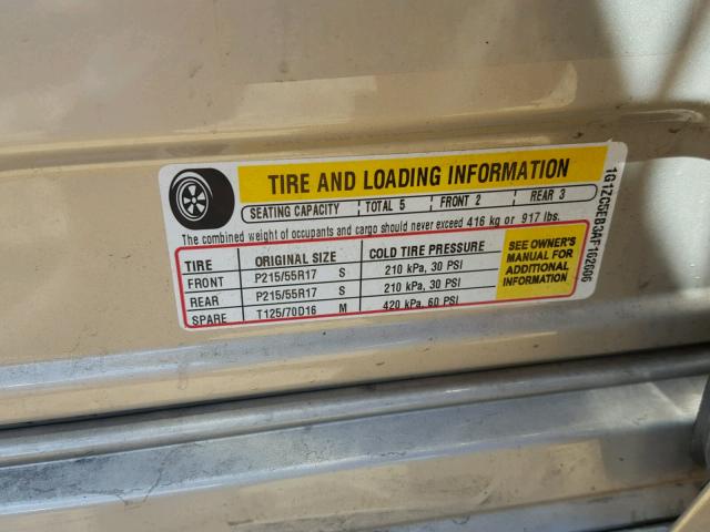 1G1ZC5EB3AF162606 - 2010 CHEVROLET MALIBU 1LT ოქროსფერი ფოტო 10