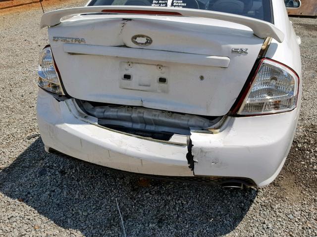 KNAFE121775005343 - 2007 KIA SPECTRA EX WHITE photo 9