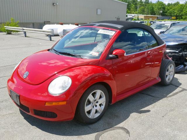 3VWRG31Y17M414899 - 2007 VOLKSWAGEN NEW BEETLE RED photo 2