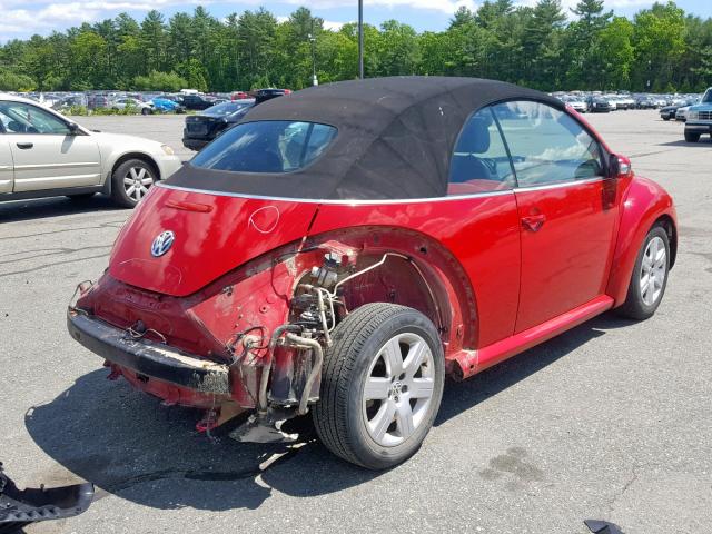 3VWRG31Y17M414899 - 2007 VOLKSWAGEN NEW BEETLE RED photo 4
