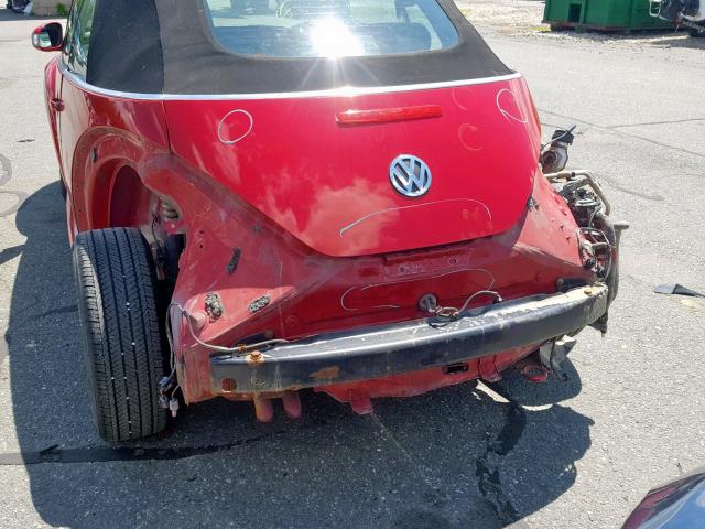3VWRG31Y17M414899 - 2007 VOLKSWAGEN NEW BEETLE RED photo 9