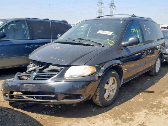 1D4GP45R96B523350 - 2006 DODGE CARAVAN SX BLACK photo 2