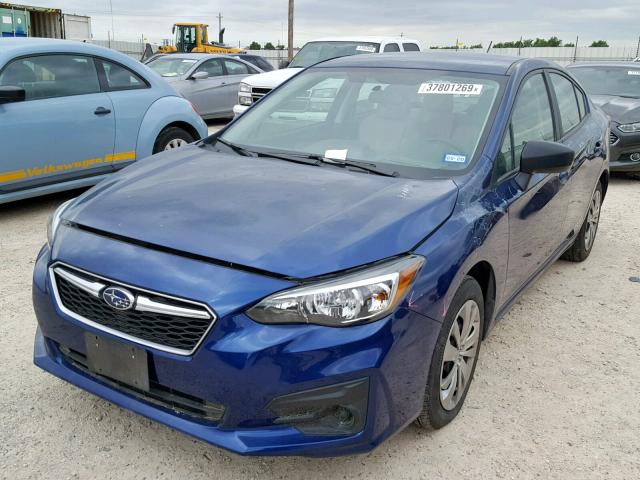 4S3GKAA68J1609575 - 2018 SUBARU IMPREZA BLUE photo 2