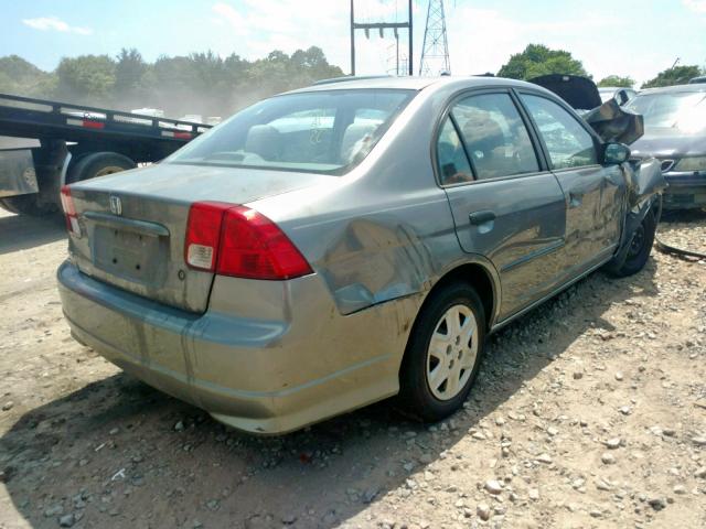 1HGES16365L026536 - 2005 HONDA CIVIC DX V GRAY photo 4